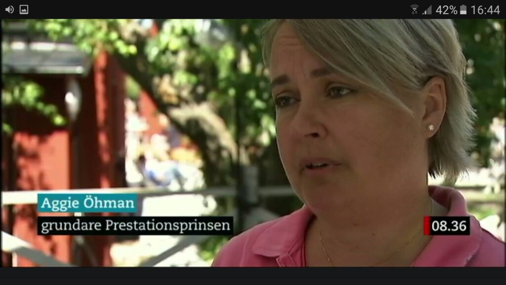 Aggie Öhman intervjuas i SVT Rapport